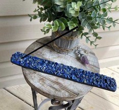 Wooden Incense Holder Infused with Lapis Lazuli Stones 10&quot; - $25.91 CAD