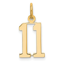 14k Small Elongated Number 11 Charm LES11 - €201,11 EUR