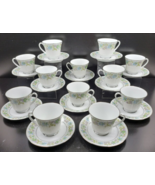 (12) Noritake Tradition 2356 Cups Saucers Set Vintage Floral Porcelain J... - £69.80 GBP