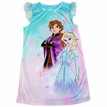 Disney Frozen II Anna &amp; Elsa Youth Nightgown Multi-Color - £12.74 GBP