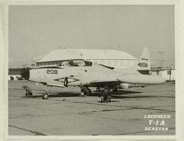 Vintage US Air Force Military Photo Airplane Print Lockheed T-1A Seastar... - $16.82