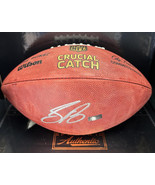 Saquon Barkley Autographed Giants &quot;Crucial Catch&quot; NFL Official Football ... - £250.33 GBP