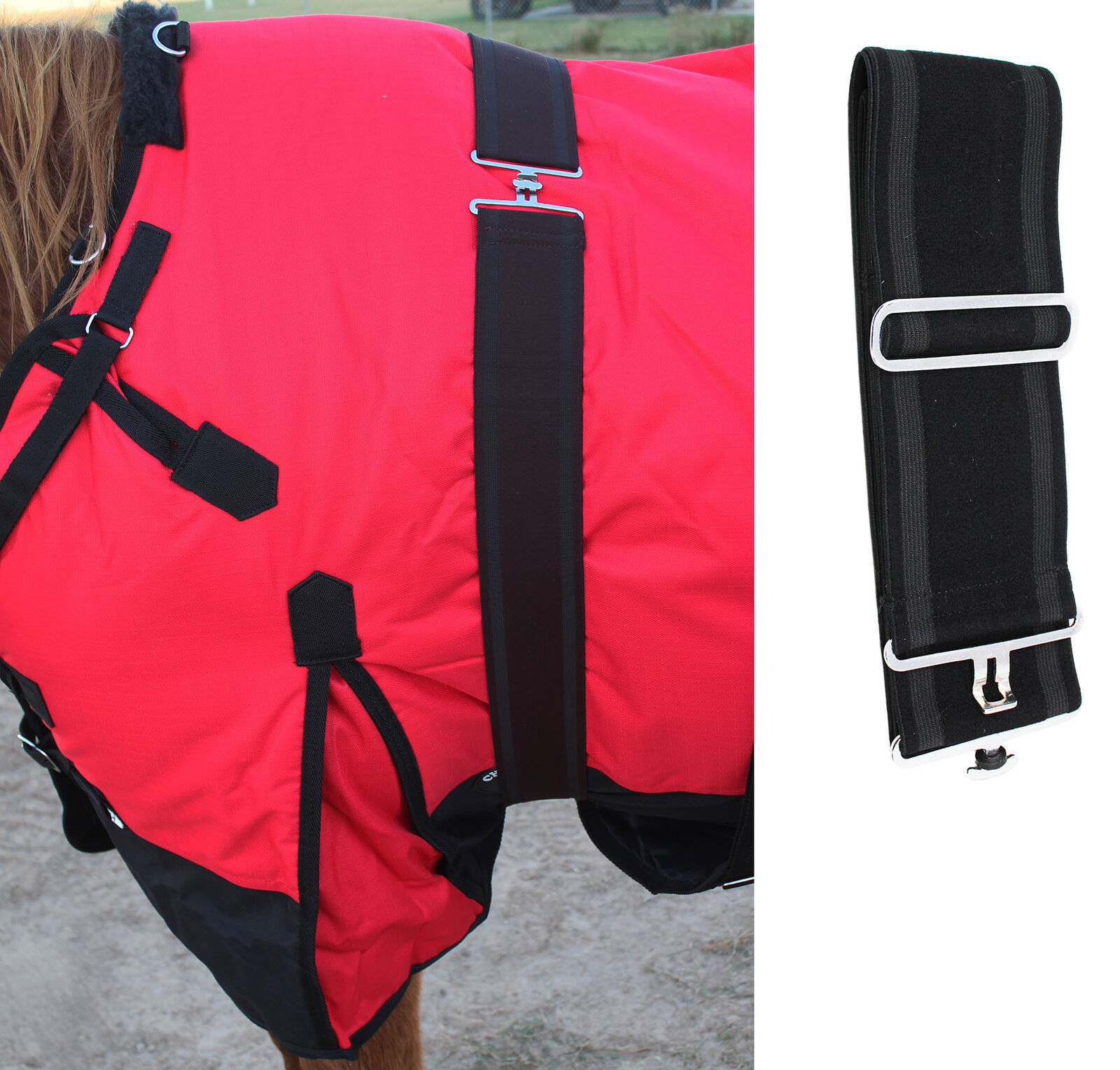 Horse Blanket Sheet Cooler Adjustable Elastic Surcingle Replacement Strap - $14.99