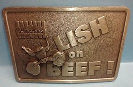 MoorMan&#39;s Beef Fed Products Belt Buckle Limited Edition 1983 Bullish on Beef - £7.46 GBP