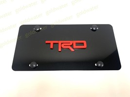3D TRD (red) Emblem Badge Black Aluminum Metal Vanity Front License Plat... - £22.61 GBP