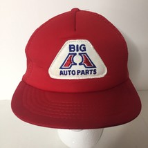 Vintage Big A Auto Parts Patch Trucker Hat K-Products Pennant Winner Race Cap - £13.58 GBP