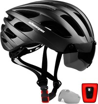 Shinmax Bike Helmet With Usb Rechargeable Light And Magnetic Detachable - £41.23 GBP