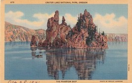 Crater Lake National Park The Phantom Ship 1941 Oregon OR Postcard C04 - £2.39 GBP
