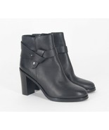 Via Spiga Farrah Harness Ankle Boots Black Leather Womens Boots - $54.95