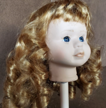 1998 Artist Hand Painted CHINA HEAD 4 x 3 in for 15-16 in Doll Making Co... - $5.50