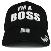 Trendy Apparel Shop I&#39;m A Boss 3D Puff Embroidered Structured Adjustable Basebal - £13.58 GBP