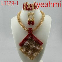 Dubai Gold Jewelry Sets for Women Bridal Gift Nigerian Wedding African Beads Jew - $74.19