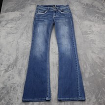 Apt 9 Pants Womens 2 Blue Bootcut Low Rise Button Zip Medium Wash Denim Jeans - £23.44 GBP