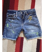POLO RALPH LAUREN $55 Boys Paint-Splatter Sullivan Slim Denim Shorts Sz 3/3T - $37.00