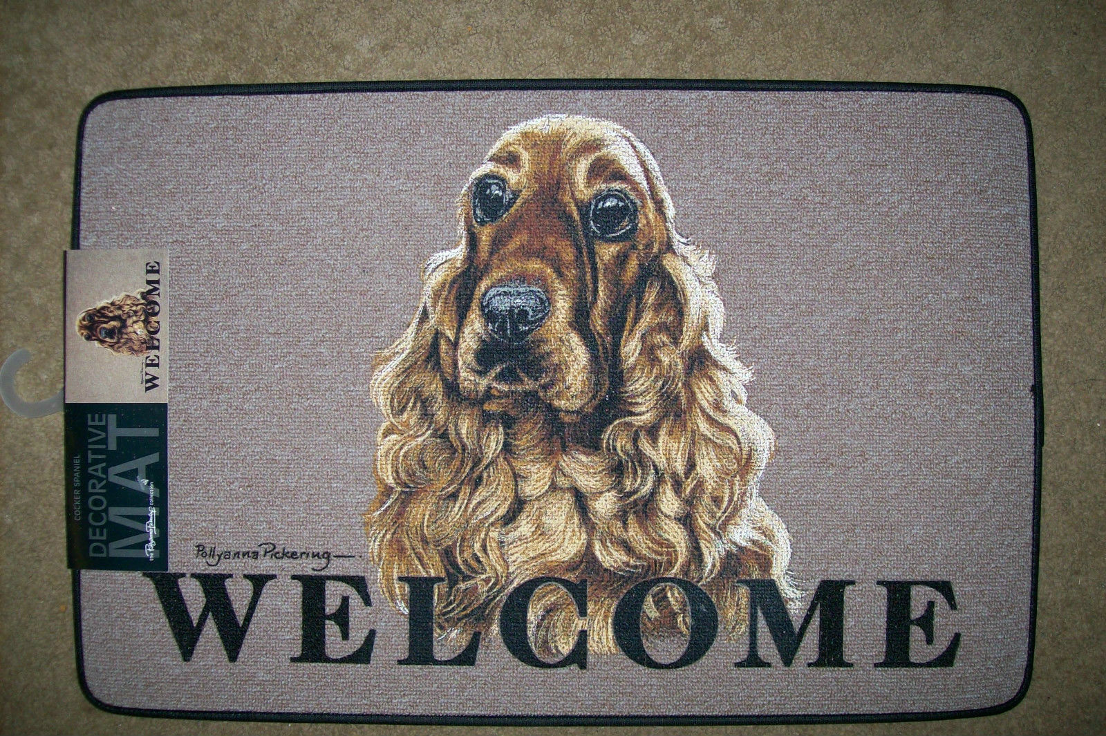 Golden Cocker Spaniel DOGGY DOOR MATS Decorative Dog Breed Specific Welcome Mat