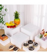 6 Pack Acrylic Display Boxes Cube Riser Food Stands Party Wedding Retail... - $59.39