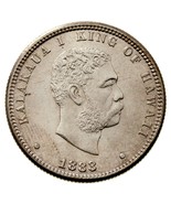 1883 Kingdom of Hawaii Silver 1/4 Dollar (Unc) Kalakaua 25c - $8,467.55 MXN