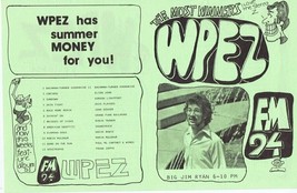 WPEZ 94 Pittsburgh VINTAGE July 12 1974 Music Survey BTO #1 - $14.84