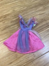 Vintage 1985 Gift Giving Barbie Outfit Dress Pink Purple Party Dress - $14.85