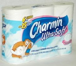 Charmin Ultra Soft Bathroom Tissue 6 Jumbo Rolls = 15 Regular Rolls - $28.99