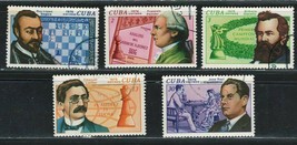 Sports Havana 1976 VF Precancel Stamps Set Scott # 2042-46 &quot; Chess Champ... - $35.59 MXN