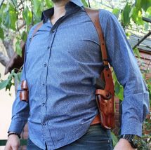 Fits Ruger SP101 357 Mag 2.25”BBL Shoulder Holster Double Speed Loader #1497# RH image 6