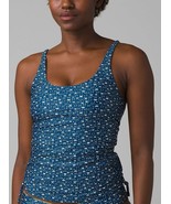 prAna Melody Size Small (S) Scoop Neck Shirred Tankini Top Deep Indigo C... - $39.59