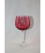 One 6 3/4&quot; Tall Crystal Red Hock Glass  - £14.94 GBP