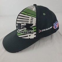 Kawasaki Race Team Hat Embroidered Trucker Cap Size Medium Dunlop VP Racing EUC - £15.99 GBP