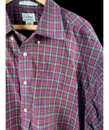 LL Bean Shirt Size XL Mens Button Down Wrinkle Resistant Red Green Plaid... - $706.56 MXN