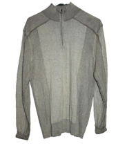 1897 Garment Sweater Men&#39;s Large Greenish Grey Pullover Quarter Zip Knit... - £14.38 GBP