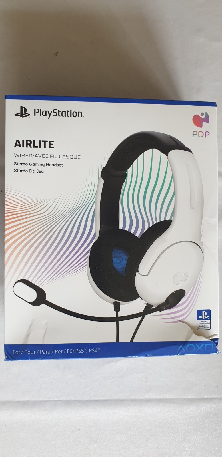 PDP AIRLITE Wired Stereo Gaming Headset White Noise-Canceling For PS 4/5... - $19.99