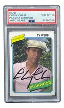 Chevy Chase Signed Caddyshack Ty Webb Trading Card PSA/DNA Gem MT 10 - £228.82 GBP