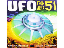 Skill 2 Model Kit UFO from Area 51 w 2 Aliens 1 Guard Figurines 1/48 Scale Model - £44.13 GBP