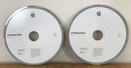 Set Vintage 2003 Apple Mac OS X LiveType Data Discs CDs Version 1.1 - $49.99