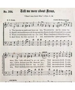 1883 Gospel Hymn Tell Me About Jesus Sheet Music Victorian Religious ADB... - $19.99