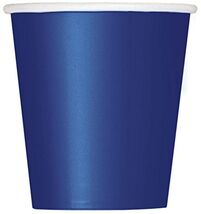 True Navy Blue Solid Paper Cups 9oz Pack of 14 Premium Disposable Drinkware - $42.28 MXN