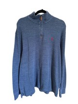 POLO Ralph Lauren Blue 1/4 Zip Pullover Sweater Men’s Size XXL - £27.83 GBP