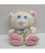 1994 Fisher Price Plush Cozies White Cream Bear Thermal Waffle Weave 9&quot; - €42,29 EUR
