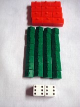 Replacement Parts Monopoly Deluxe Red Box Edition 1964 Houses, Hotels, Dice - $9.99