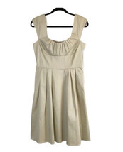 Calvin Klein Womens Size 8 Beige Khaki Sleeveless A-Line Pleated Lined D... - £15.36 GBP