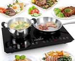 Dual 120V Electric Induction Cooker - 1800W Portable Digital Ceramic Cou... - $322.99