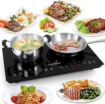 Dual 120V Electric Induction Cooker - 1800W Portable Digital Ceramic Cou... - $322.99