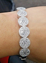 3.5 Ct Round Simulated Diamond Women's Tennis Bracelet 14k White Gold Plated - £219.87 GBP