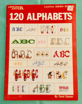 Cross stitch book 120 Alphabets vintage 1992 Leisure Arts leaflet 2285 - £3.92 GBP