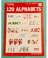 Cross stitch book 120 Alphabets vintage 1992 Leisure Arts leaflet 2285 - £3.90 GBP