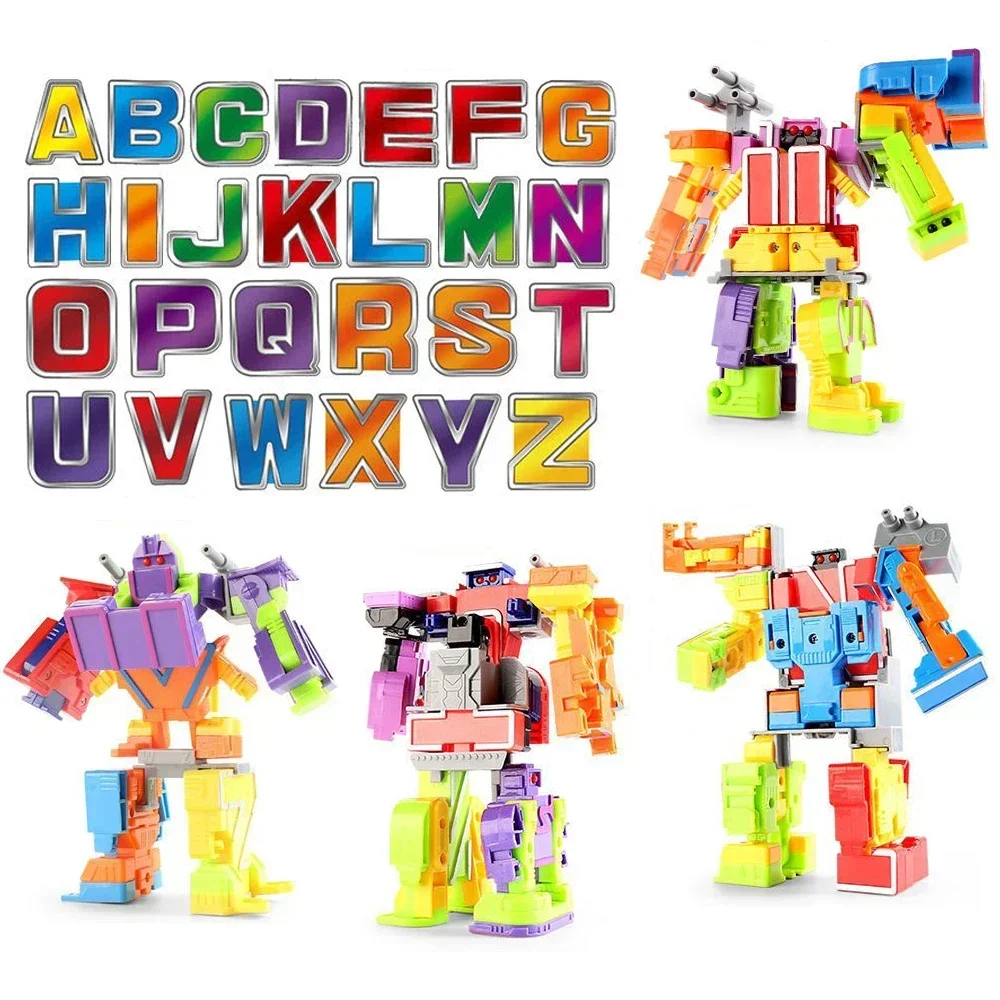 Alphabet Robot Number Transformation Toys, 26 Letters A-Z Deformation Robot for - £23.94 GBP+