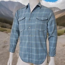 Vtg Pendleton Long Sleeve Shirt Mens Sz S Blue Plaid 100% Virgin Wool 70... - $41.26