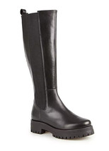 Freemans Cuir Noir Épais Long Bottes UK 3 (F505) - £70.14 GBP