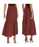 RODEBJER Ziga Maxi Skirt, Red/Black, Size Small (2/4), Designer, Red/Bla... - $138.79 CAD